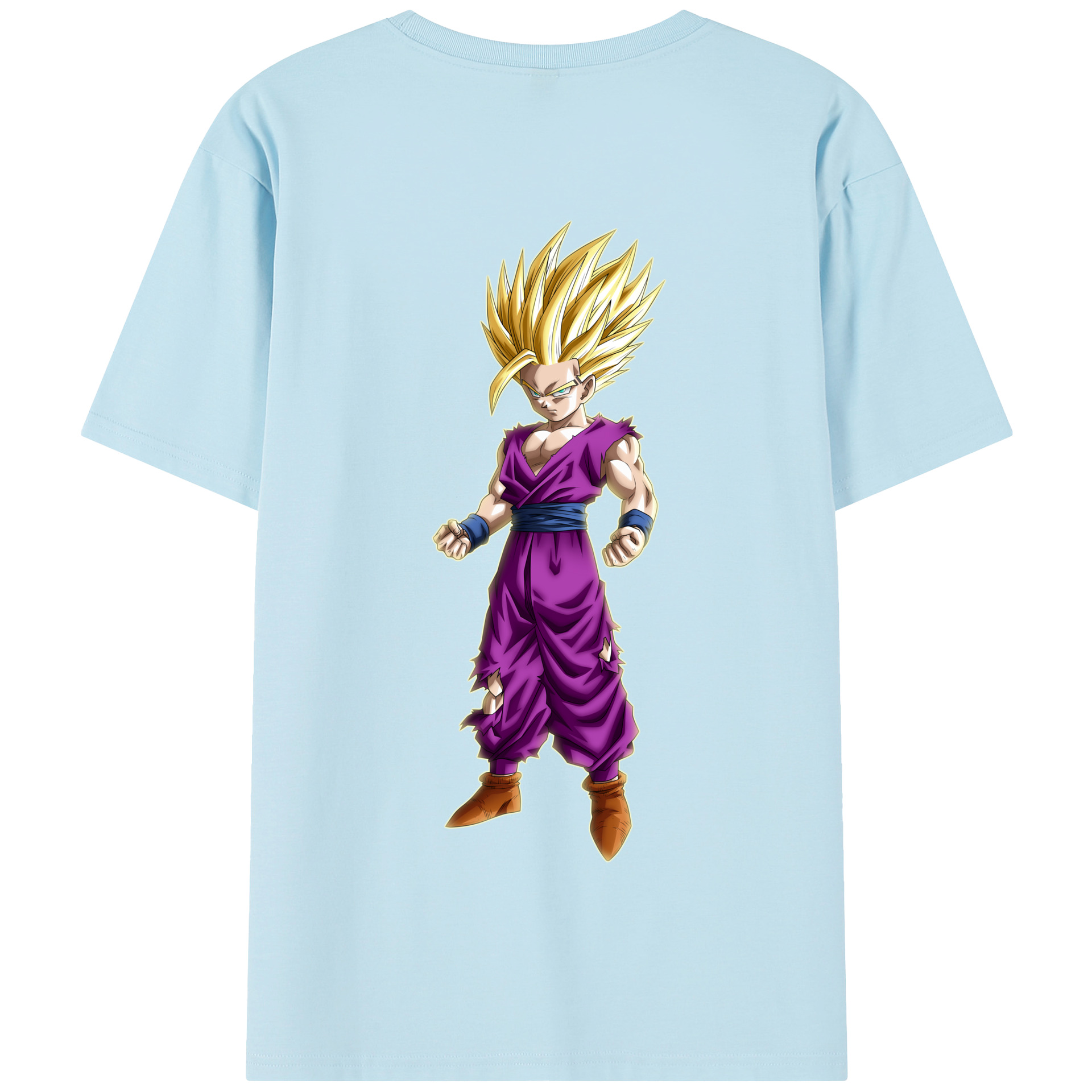 （画像用） ドラゴンボール 孫 悟飯（そんごはん）DRAGON BALL Son Gohan 綿100％半袖Tシャツ（背面プリント）